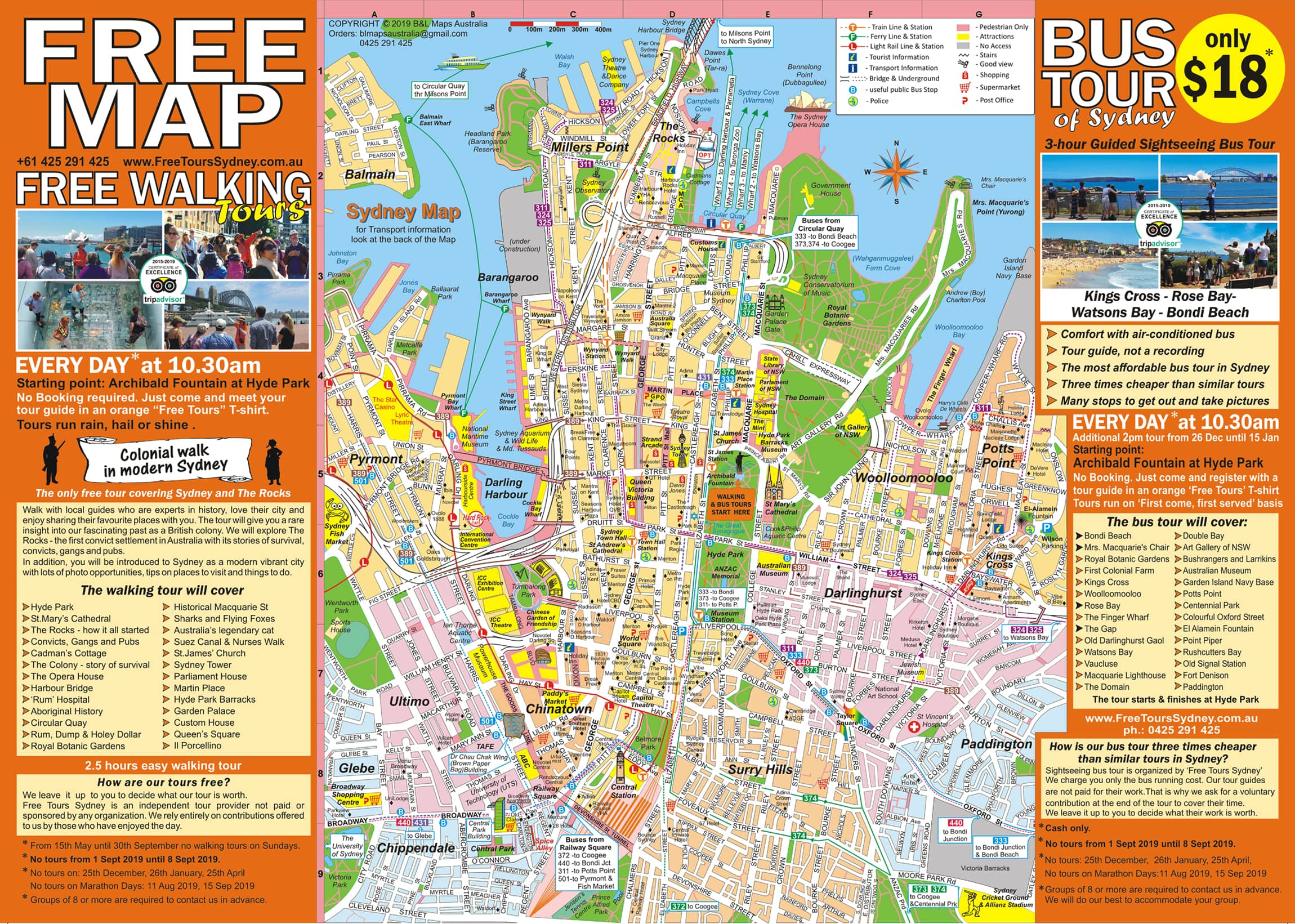 Sydney Tourist Map Cbd 